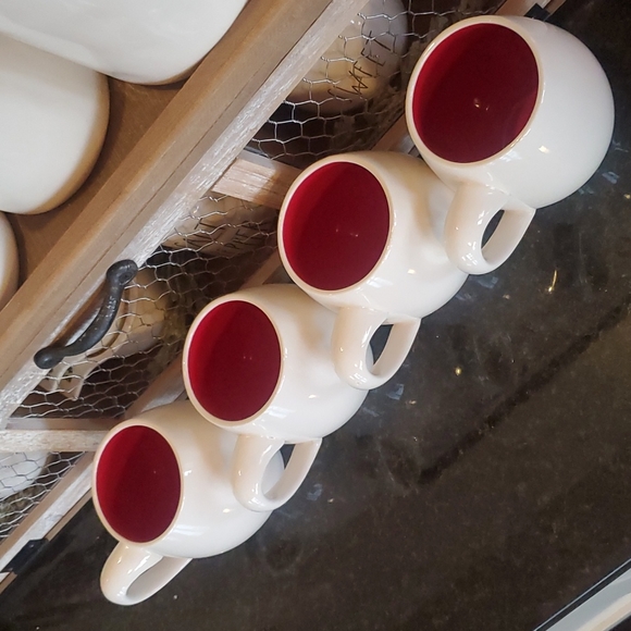 Rae Dunn mug set holiday Christmas sweet comfort joy kiss, set of 4 - Picture 6 of 6